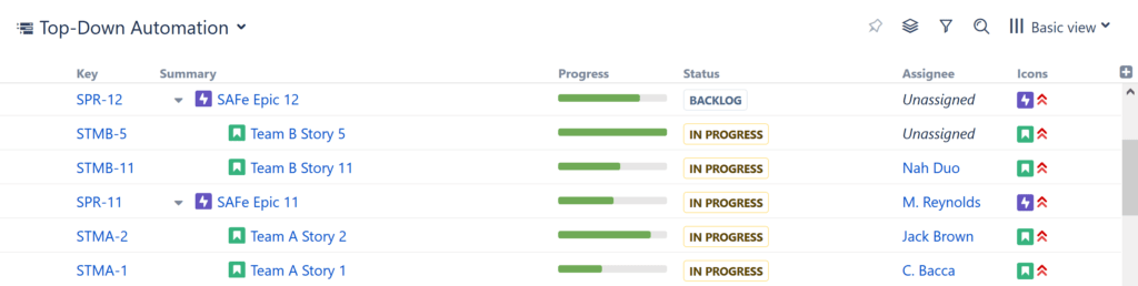 JIRA Structure